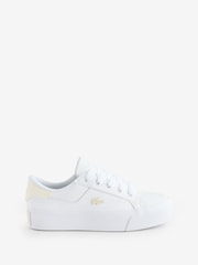 Lacoste Ziane Platform White Trainers - Image 1 of 1