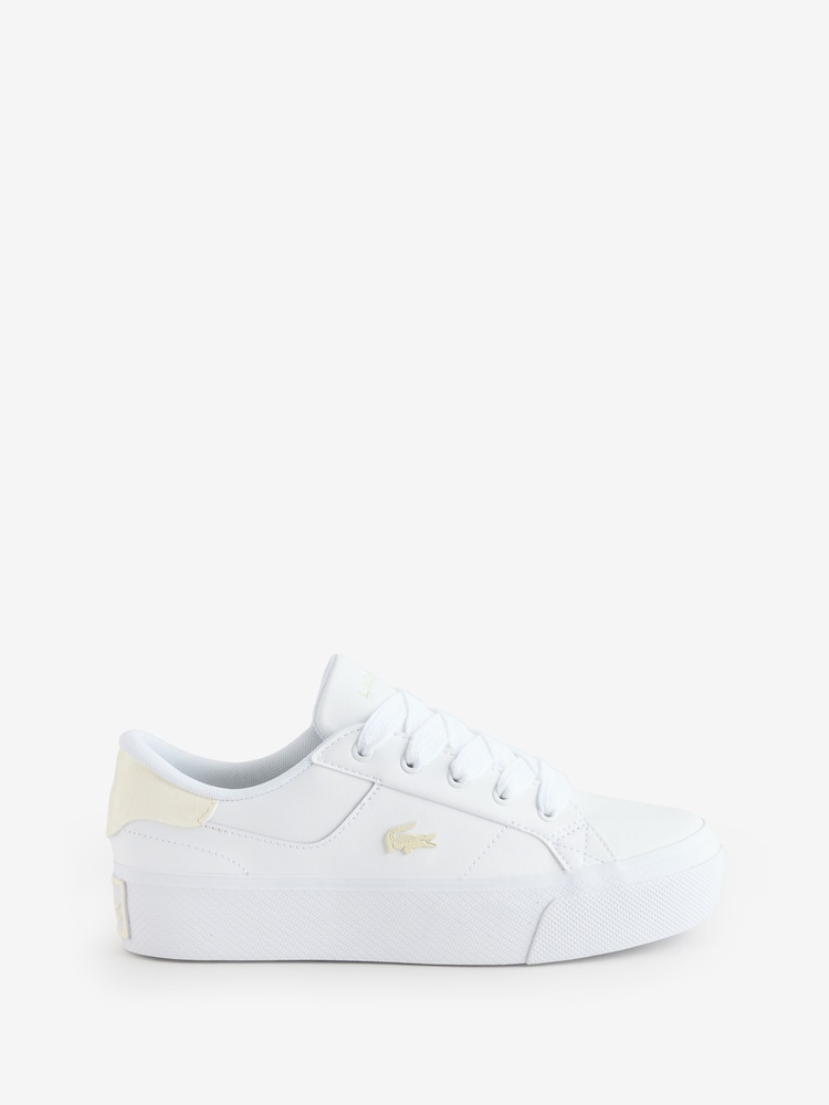 Lacoste Ziane Platform White Trainers - Image 1 of 1