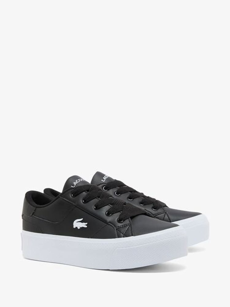 Lacoste Black Ziane Platform Trainers - Image 2 of 6