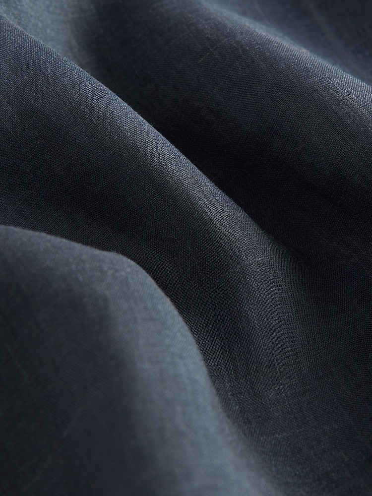Blue 100% Linen Long Sleeve Boho Top - Image 7 of 7