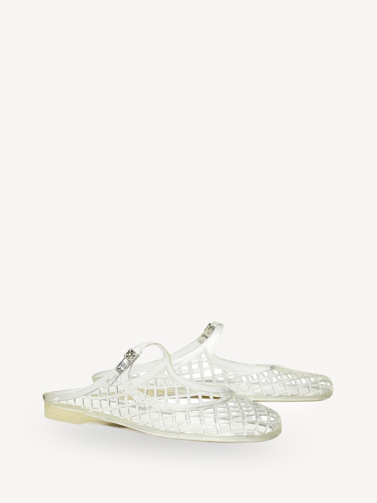 Tory Burch White Mellow Mary Jane Jelly Sandals - Image 2 of 4