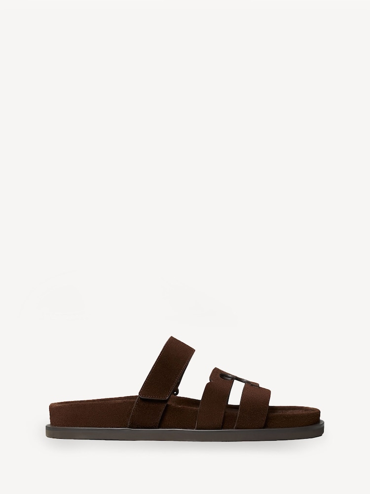 Tory Burch Brown Ines Sport Slides - Image 1 of 4 Tory Burch Brown Ines Sport Slides - Image 1 of 4