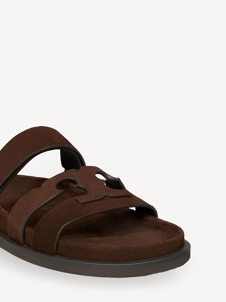 Tory Burch Brown Ines Sport Slides - Image 4 of 4 Tory Burch Brown Ines Sport Slides - Image 4 of 4