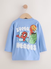 Blue Marvel Long Sleeve T-Shirt (6mths-8yrs) - Image 5 of 7