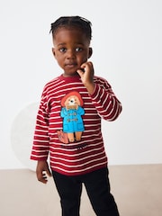 Red/Ecru Paddington Long Sleeve T-Shirt (12mths-8yrs) - Image 1 of 3