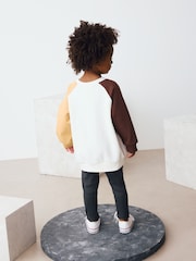 Ecru/Brown Mickey Mouse Crew Sweatshirt and Leggings Set (3mths-8yrs) - Image 2 of 4
