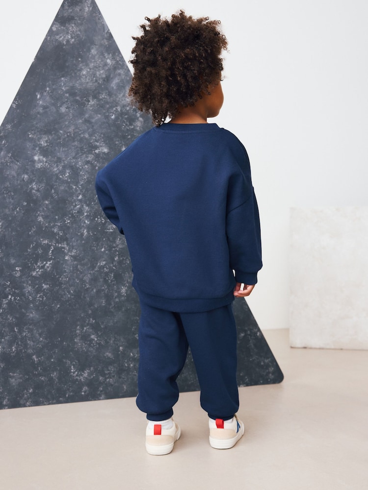 Navy Spidey Crew Sweatshirt and Joggers Set (9mths-8yrs) - Image 2 of 4