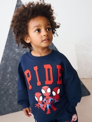 Navy Spidey Crew Sweatshirt and Joggers Set (9mths-8yrs) - Image 3 of 4