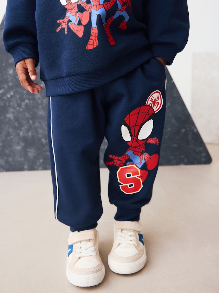 Navy Spidey Crew Sweatshirt and Joggers Set (9mths-8yrs) - Image 4 of 4