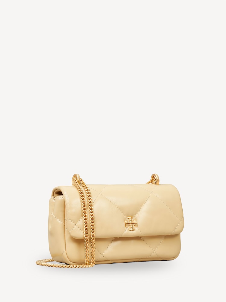 Tory Burch Cream Kira Diamond Quilt Mini Flap Bag - Image 2 of 4 Tory Burch Cream Kira Diamond Quilt Mini Flap Bag - Image 2 of 4