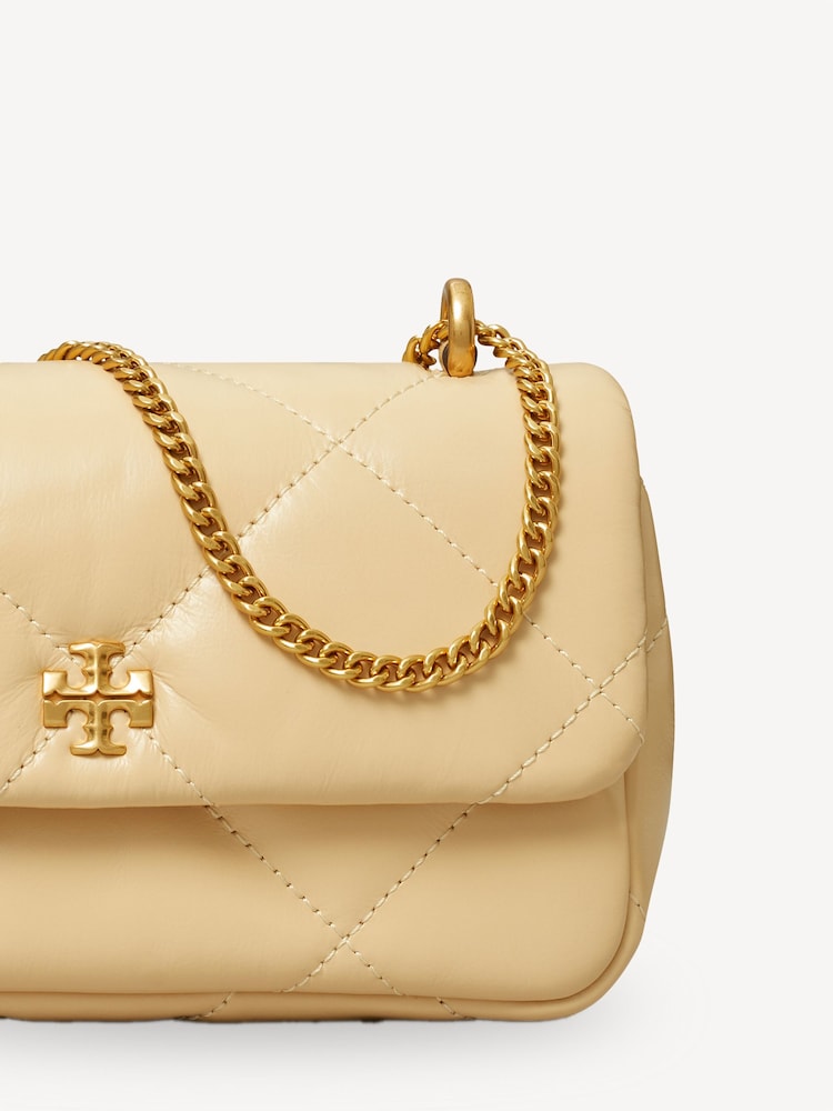 Tory Burch Cream Kira Diamond Quilt Mini Flap Bag - Image 7 of 7 Tory Burch Cream Kira Diamond Quilt Mini Flap Bag - Image 7 of 7