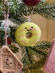 4 Pack Multi Assorted Biscuit Felt Christmas Baubles - Image 2 of 3