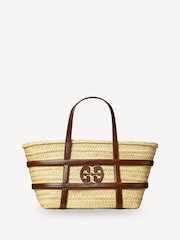 Tory Burch Cream Ella Straw Basket - Image 1 of 4