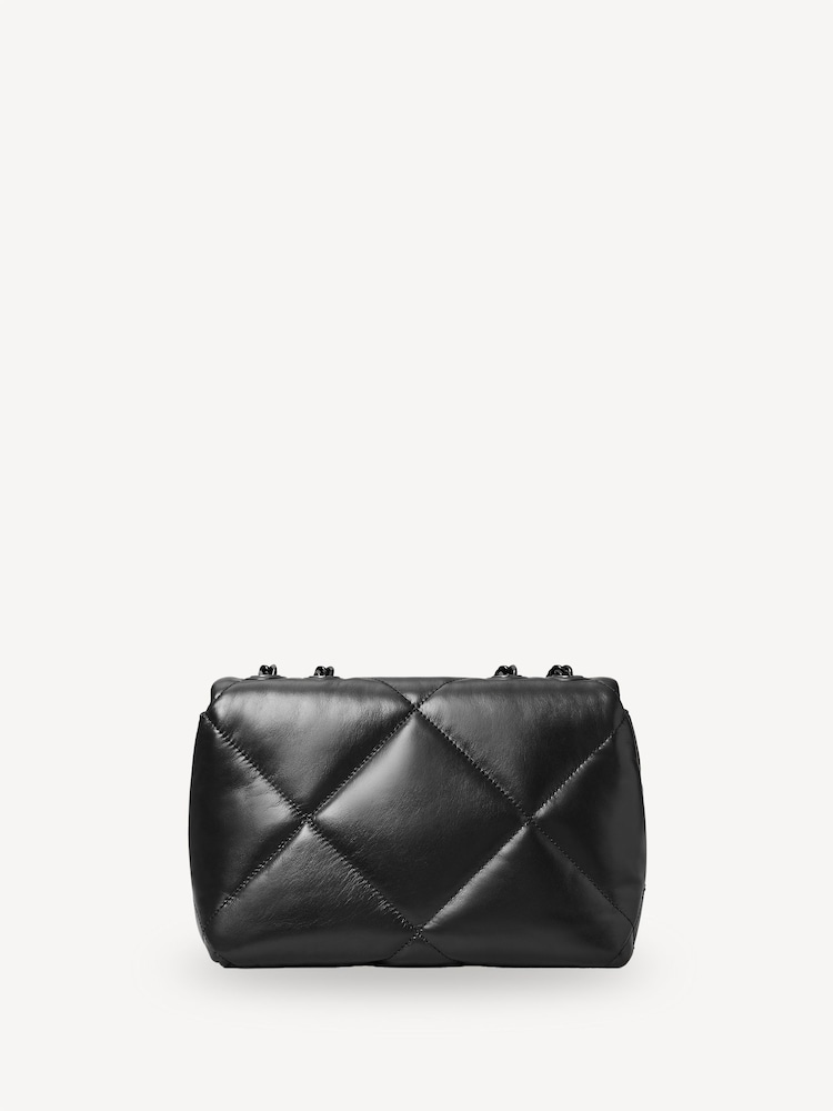 Tory Burch Black Kira Diamond Quilt Powder Coated Small Convertible Shoulder Bag - Image 2 of 5