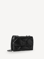 Tory Burch Black Kira Diamond Quilt Powder Coated Small Convertible Shoulder Bag - Image 3 of 5