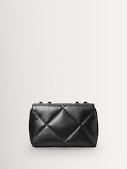 Tory Burch Black Kira Diamond Quilt Powder Coated Small Convertible Shoulder Bag - Image 6 of 8