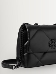Tory Burch Black Kira Diamond Quilt Powder Coated Small Convertible Shoulder Bag - Image 8 of 8