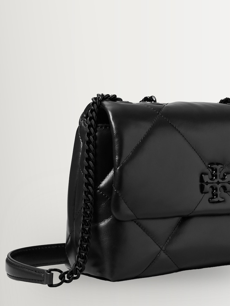 Tory Burch Black Kira Diamond Quilt Powder Coated Small Convertible Shoulder Bag - Image 8 of 8 Tory Burch Black Kira Diamond Quilt Powder Coated Small Convertible Shoulder Bag - Image 8 of 8
