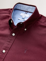 Burgundy Red Slim Fit Long Sleeve Oxford Shirt - Image 2 of 3