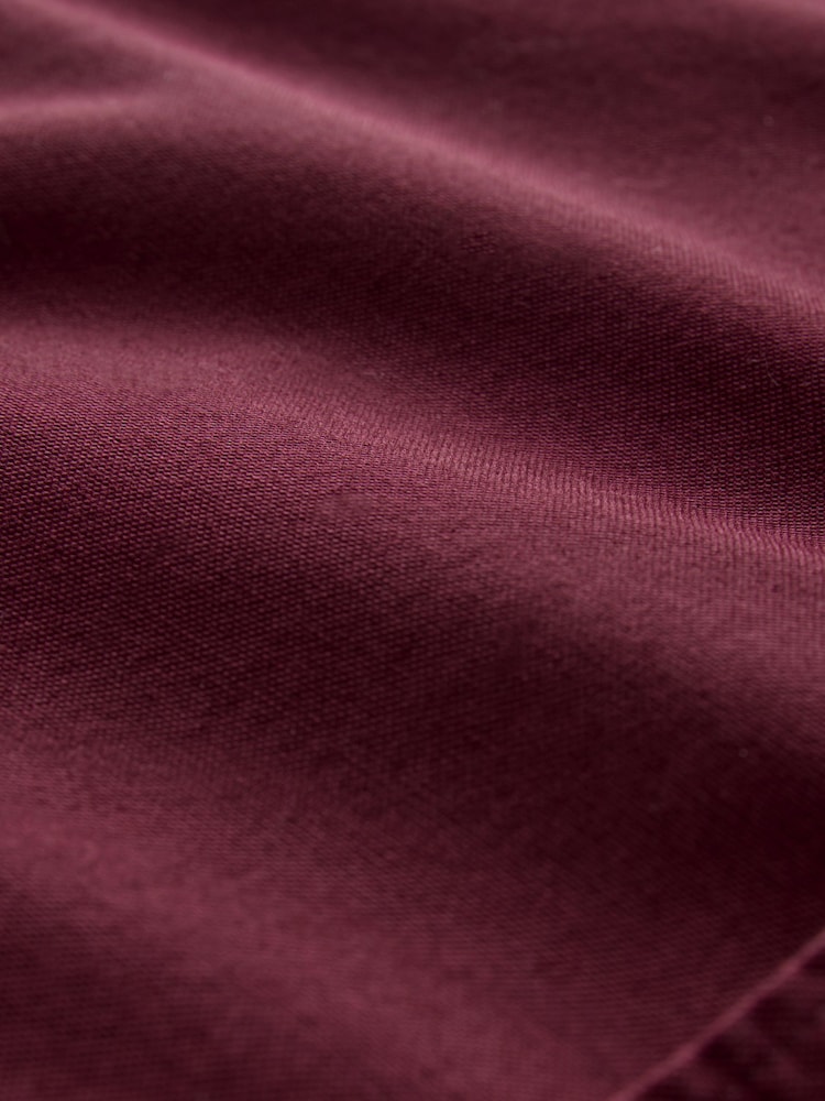 Burgundy Red Slim Fit Long Sleeve Oxford Shirt - Image 3 of 3