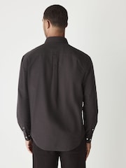 Charcoal Grey Regular Fit Long Sleeve Oxford Shirt - Image 2 of 8