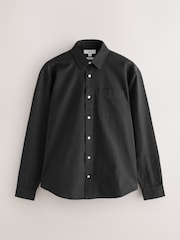 Charcoal Grey Regular Fit Long Sleeve Oxford Shirt - Image 6 of 8