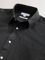 Charcoal Grey Regular Fit Long Sleeve Oxford Shirt - Image 8 of 8