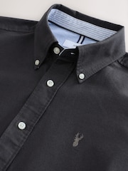 Charcoal Grey Regular Fit Long Sleeve Oxford Shirt - Image 2 of 3