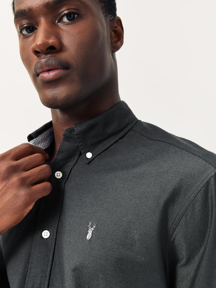 Mens Next Charcoal Grey Slim Fit Long Sleeve Oxford Shirt XS Mens Next Charcoal Grey Slim Fit Long Sleeve Oxford Shirt XS
