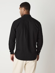 Black Regular Fit Long Sleeve Oxford Shirt - Image 3 of 5