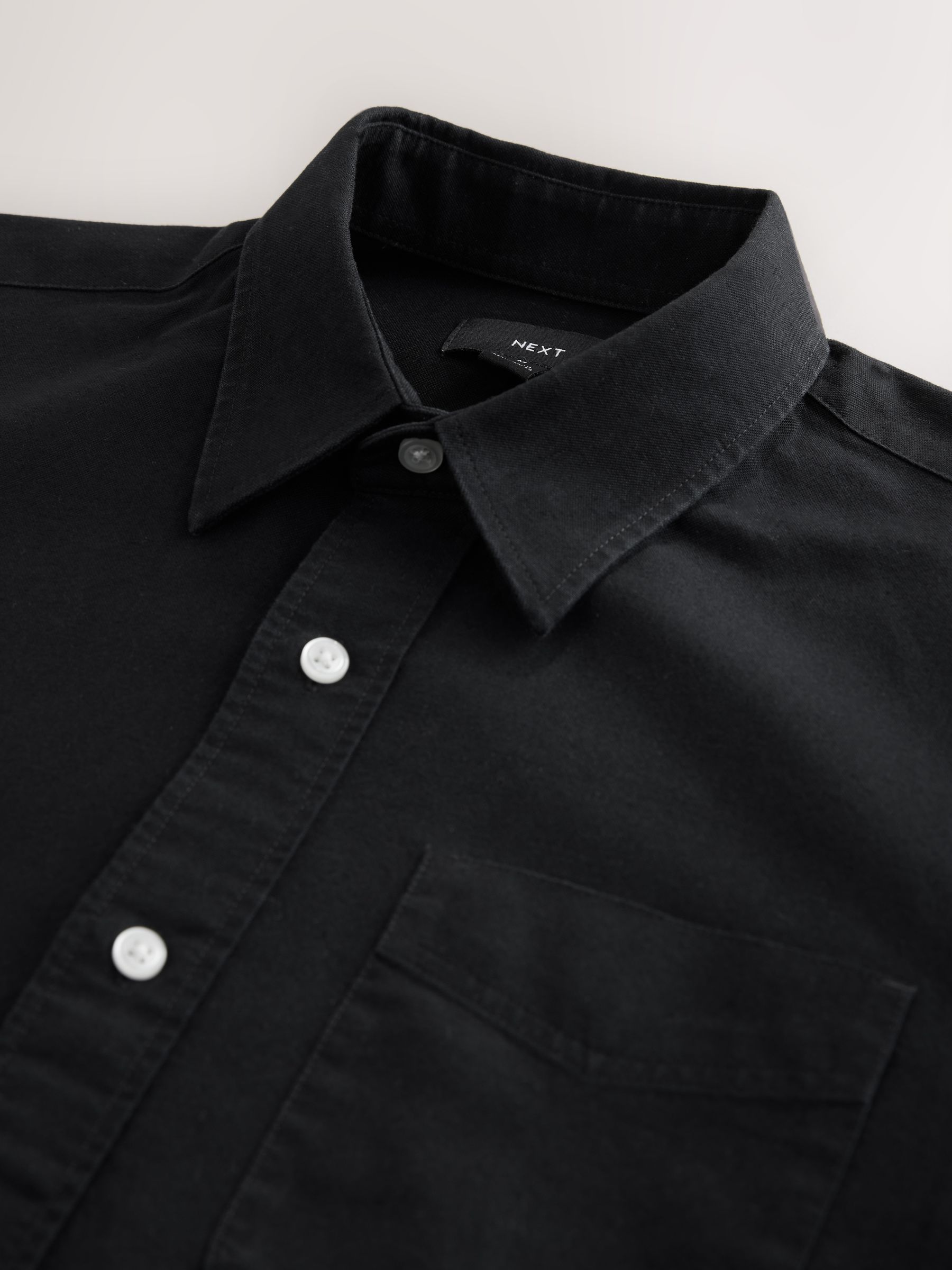 Buy Black Regular Fit Long Sleeve Oxford Shirt from Next USA