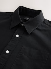 Black Regular Fit Long Sleeve Oxford Shirt - Image 8 of 8