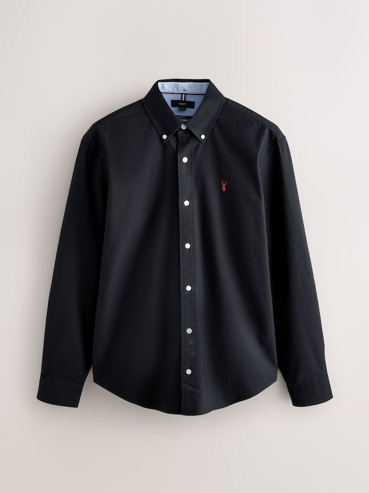 mens black dress shirt long sleeve slim fit Men's Black Slim Fit Dress Shirts