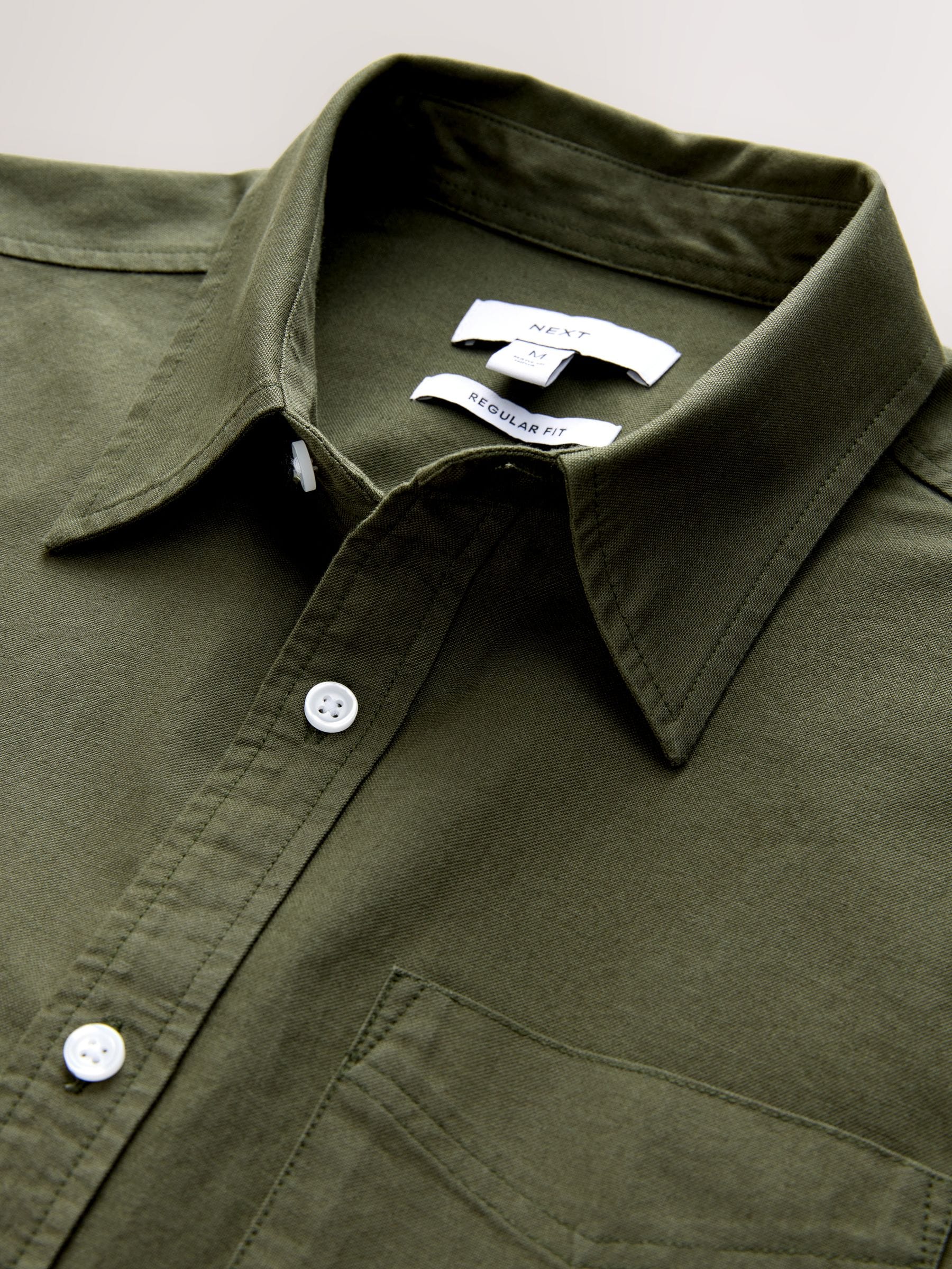 Buy Dark Green Regular Fit Long Sleeve Oxford Shirt from Next USA