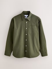 Dark Green Regular Fit Long Sleeve Oxford Shirt - Image 7 of 9