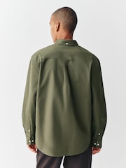 Verde oscuro - Corte estándar - Camisa Oxford manga larga - Imagen 3 de 9