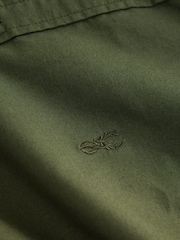 Dark Green Slim Fit Long Sleeve Oxford Shirt - Image 9 of 9