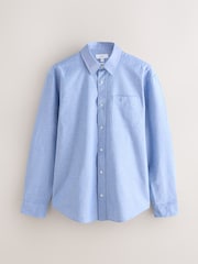 Light Blue Regular Fit Long Sleeve Oxford Shirt - Image 6 of 8