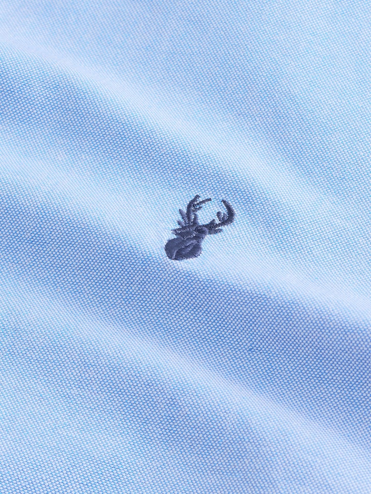Light Blue Regular Fit Long Sleeve Oxford Shirt - Image 3 of 3