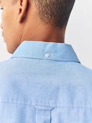 Light Blue Regular Fit Long Sleeve Oxford Shirt - Image 4 of 8