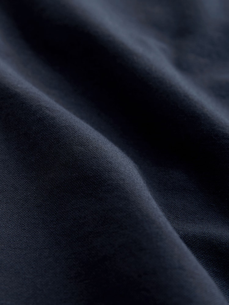 Navy Blue Slim Fit Long Sleeve Oxford Shirt - Image 2 of 3