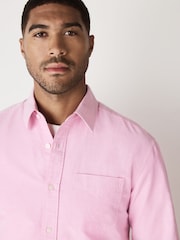 Pink Regular Fit Long Sleeve Oxford Shirt - Image 4 of 8
