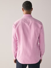 Pink Slim Fit Long Sleeve Oxford Shirt - Image 2 of 8