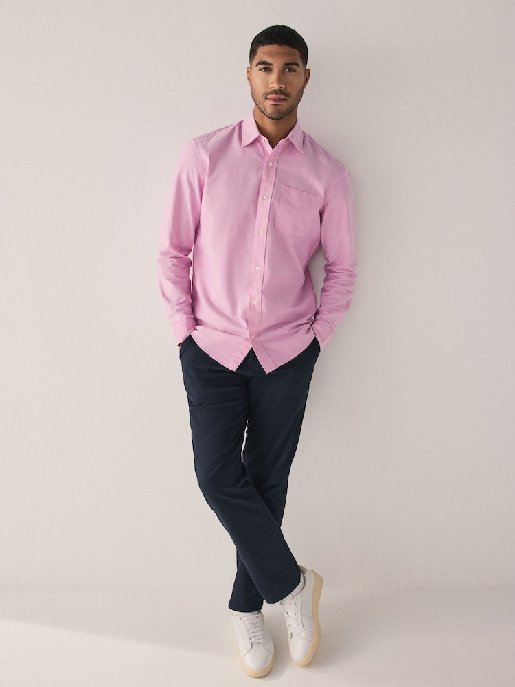 Rosa - Corte slim - Camisa Oxford manga larga - Imagen 2 de 8 Rosa - Corte slim - Camisa Oxford manga larga - Imagen 2 de 8