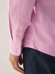 Pink Slim Fit Long Sleeve Oxford Shirt - Image 5 of 8