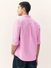 Pink Regular Fit Long Sleeve Oxford Shirt - Image 2 of 9