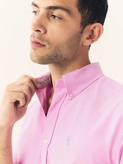 Pink Regular Fit Long Sleeve Oxford Shirt - Image 5 of 9