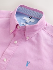 Pink Regular Fit Long Sleeve Oxford Shirt - Image 8 of 9