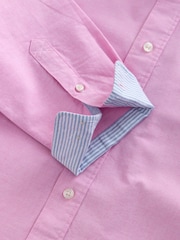 Pink Regular Fit Long Sleeve Oxford Shirt - Image 9 of 9