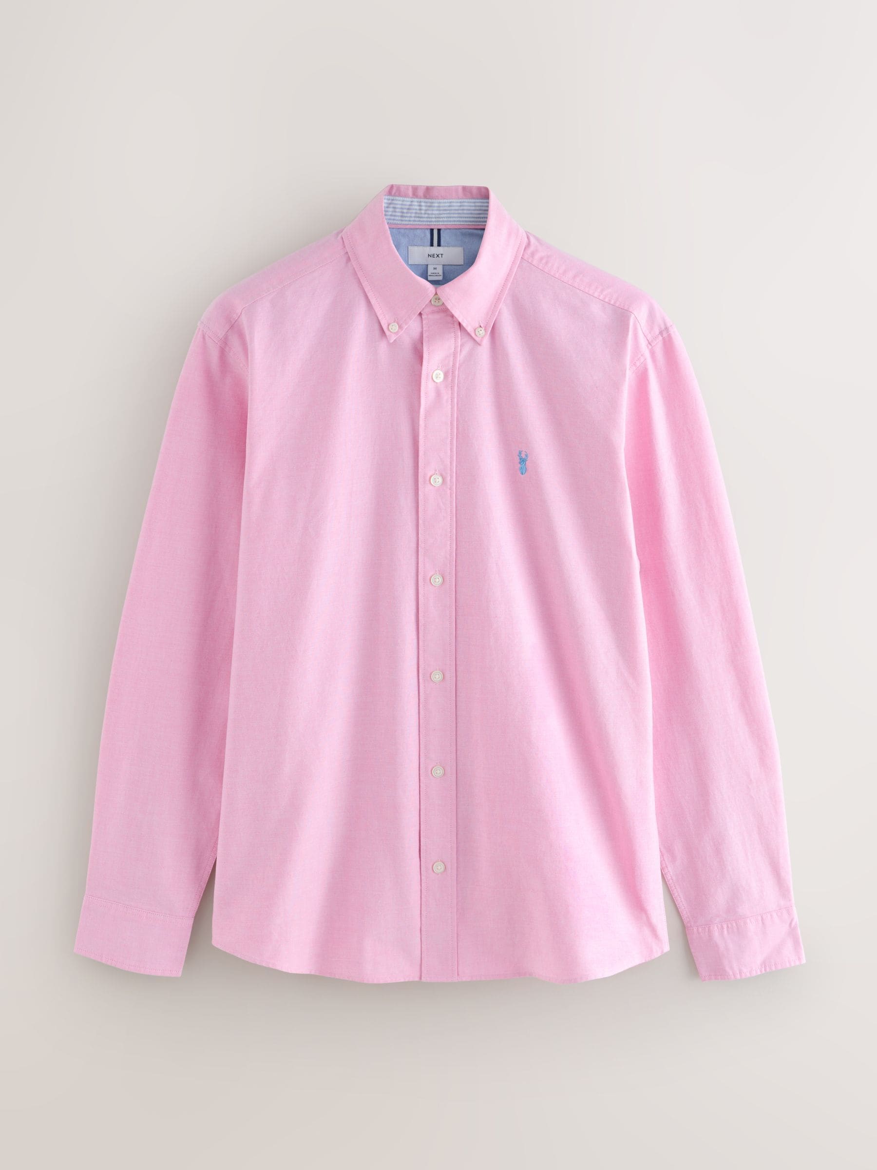 Buy Pink Slim Fit Long Sleeve Oxford Shirt from the Next UK online